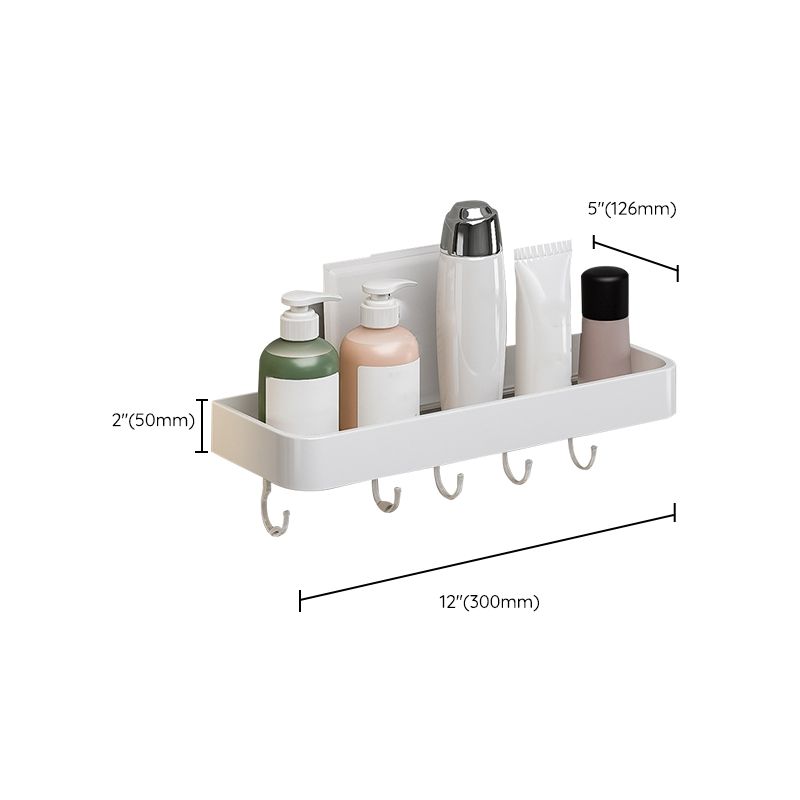 BowLift | Contemporary Bathroom Accessory Set Metal Bath Shelf in White