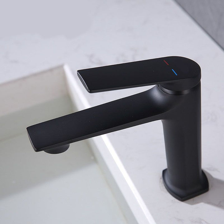 BowLift | Modern faucet brass lever handles low arc sink bathroom faucet
