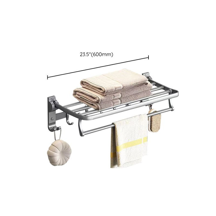 BowLift | Matt gray bathroom accessory set bathroom shelf/towel holder & paper holder included