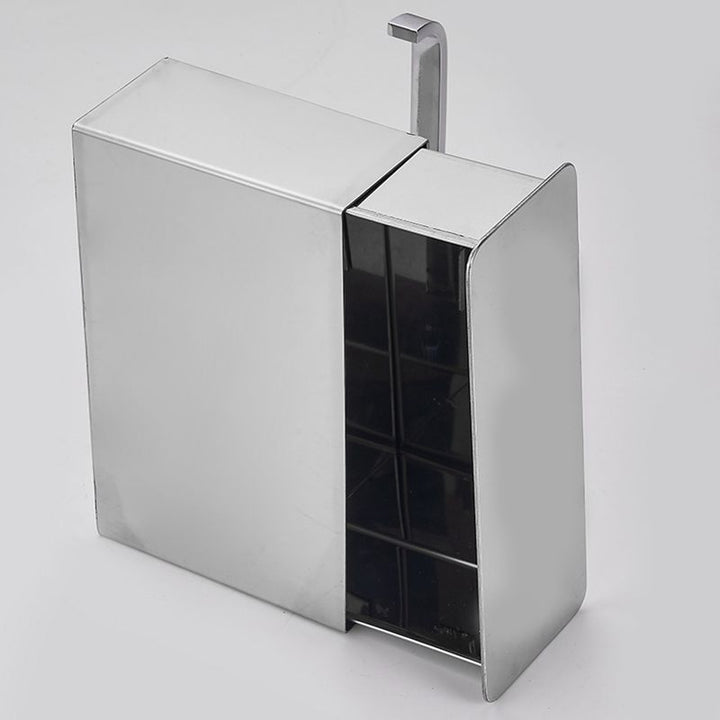 BowLift | 2-piece Stainless Steel Classic Bathroom Accessory Set Black & Chrome Paper Holder