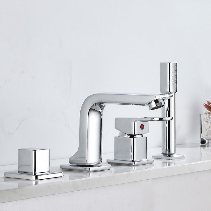 BowLift | Bathroom faucet lever handle brass handheld shower sink faucet