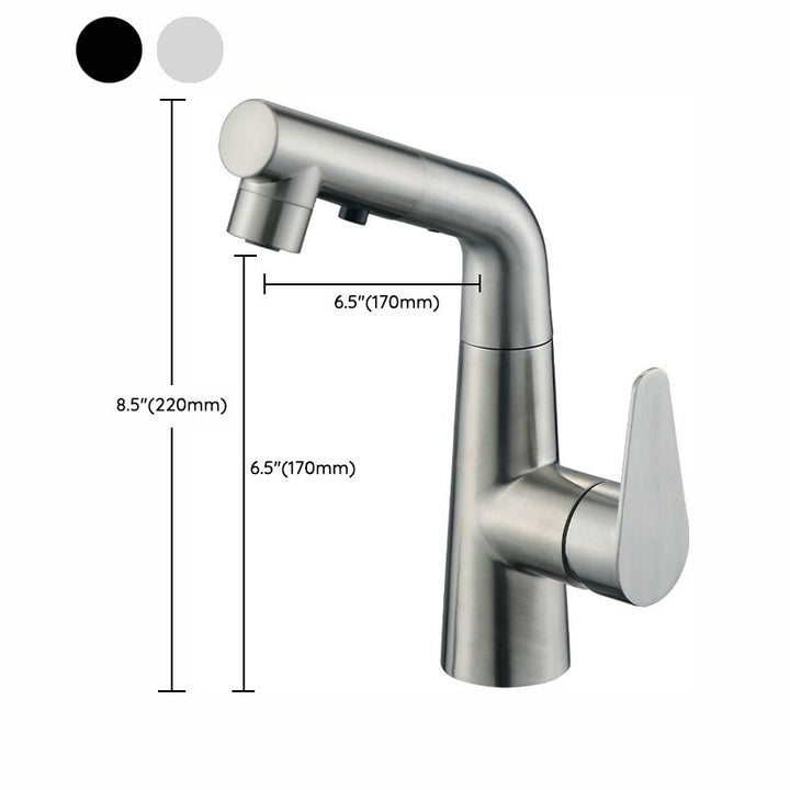 BowLift | Contemporary Vessel Faucet Pull-Out Faucet with Single Lever Handle