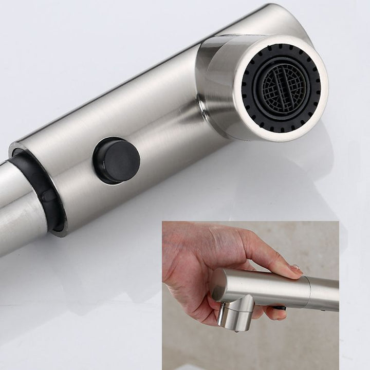 BowLift | Contemporary Vessel Faucet Pull-Out Faucet with Single Lever Handle