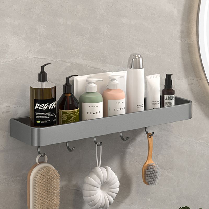 BowLift | Modern Grey 2-piece Bathroom Accessory Set, Matte Grey, Bathroom Shelf