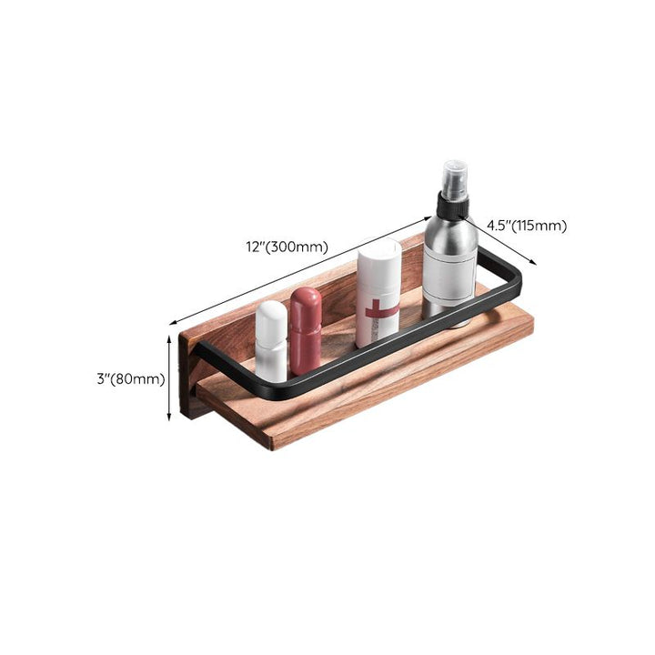 BowLift | Wood & Aluminum Bathroom Set Brown Bathroom Accessory Set
