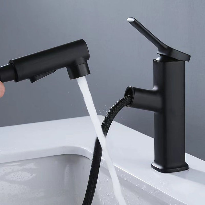 BowLift | Contemporary Vessel-Faucet Pull-out Centerset Faucet with Swiveling Spout