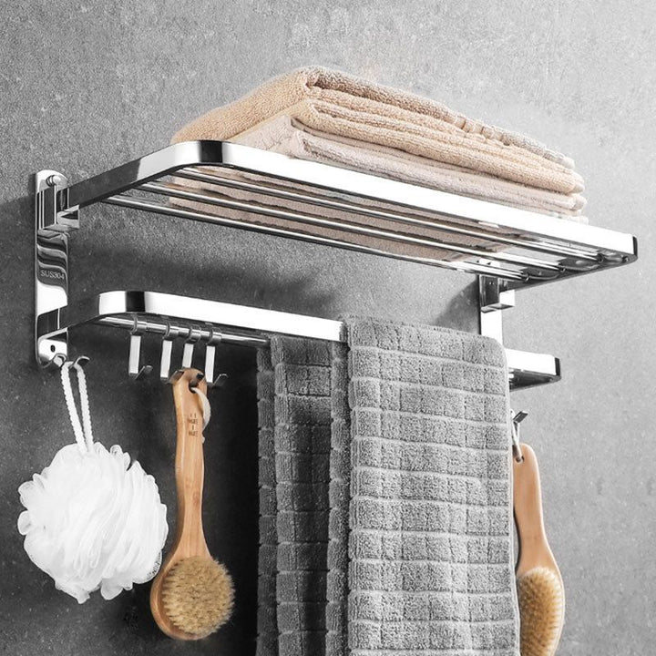 BowLift | Modern Stainless Steel Bathroom Set Silver Bathroom Accessory Set