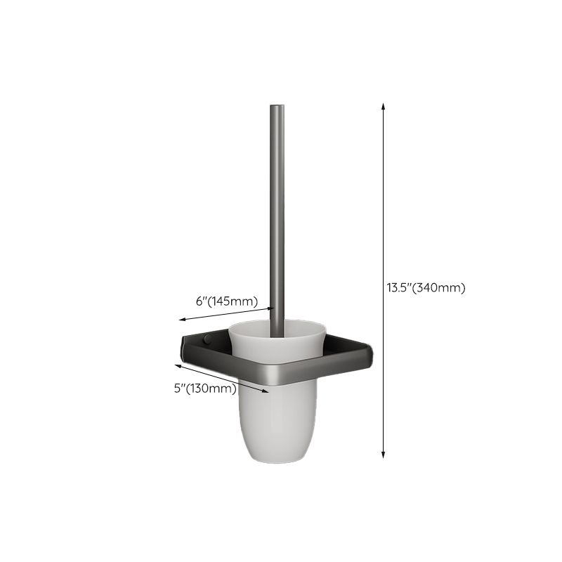 BowLift | Modern gray aluminum bathroom accessory set