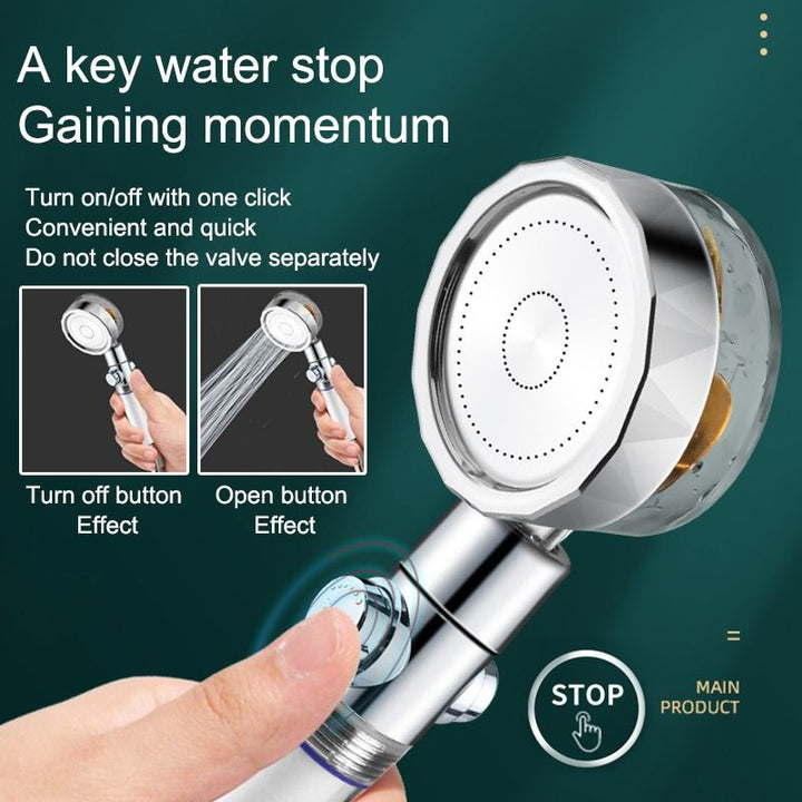 BowLift | Plastic Hand Shower Standard Round Spray Nozzle with Swivel Attachment
