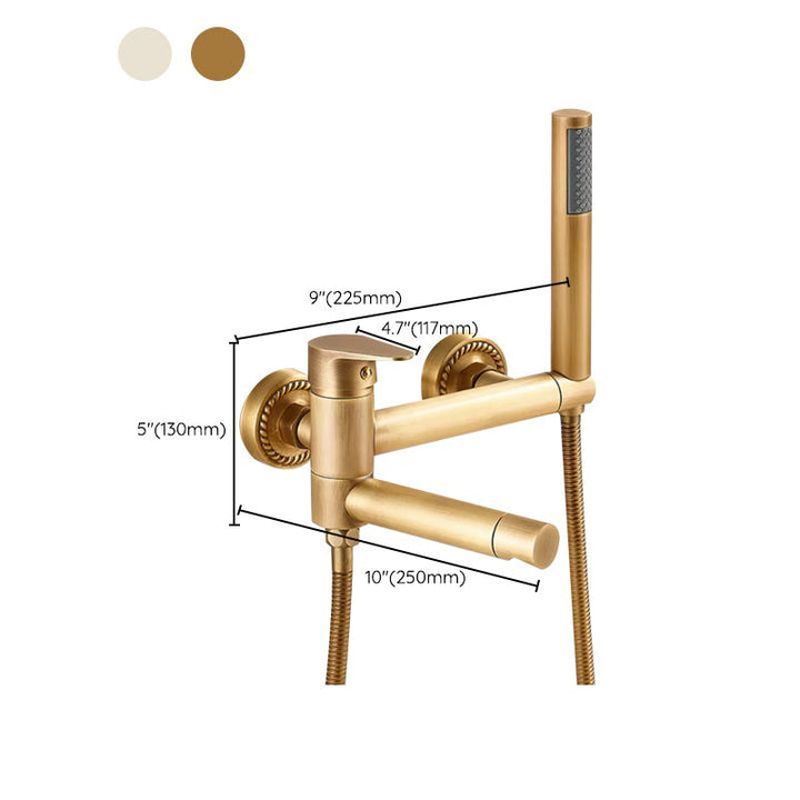 BowLift | Wall-mounted metal bathtub faucet low arch single lever bathtub faucet trim