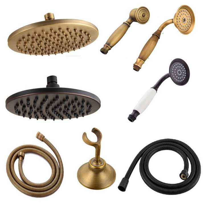 BowLift | Traditional Handheld Shower Head with Hose Polished Brass Wall Mounted Shower Head