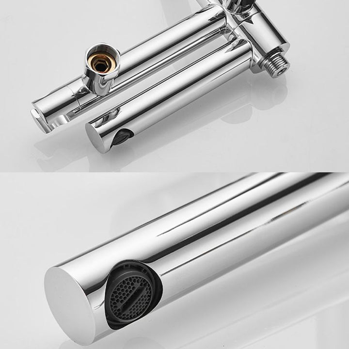 BowLift | Wall-mounted metal swivel bathtub filler with single lever handle