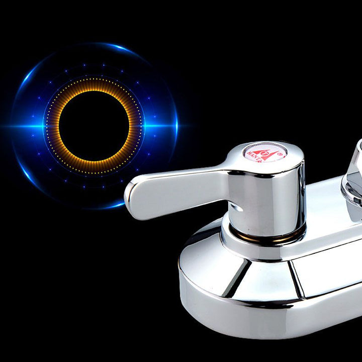 BowLift | High Arch Brass Bathroom Faucet Double Handle Basin Tap