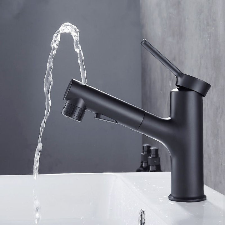 BowLift | Contemporary sink faucet pull-out basin tap with lever handle