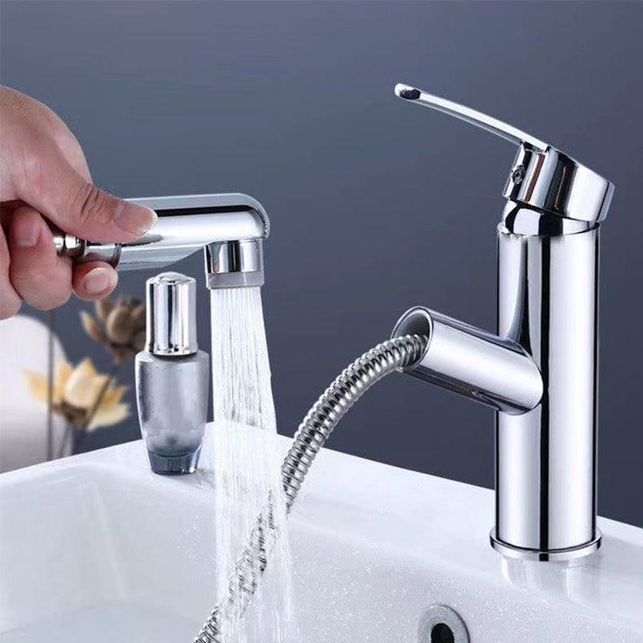 BowLift | Contemporary Vessel Faucet Pull-Down Faucet with Single Handle