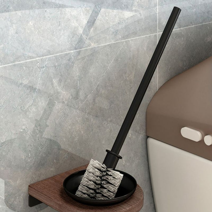 BowLift | 7-piece bathroom accessory set metal bath set with wood accents