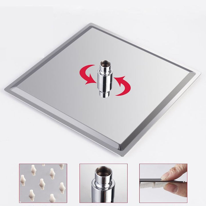 BowLift | Wall Mounted Fixed Shower Head Modern Style Metal Shower Head