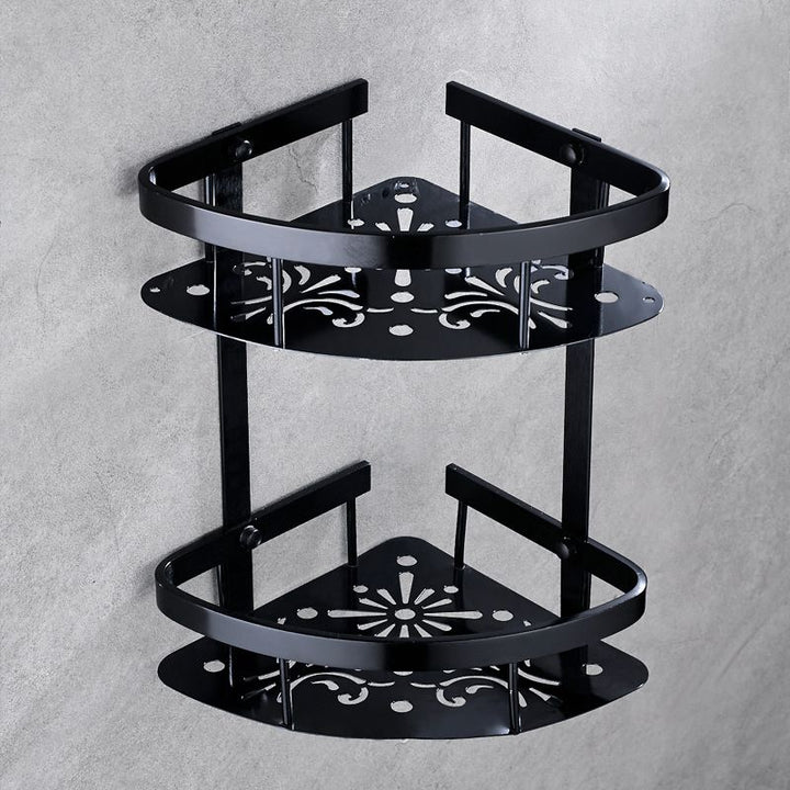 BowLift | Contemporary 8-piece Bathroom Accessory Set Matte Black Bathroom Shelf/Paper Holder/Towel Hook