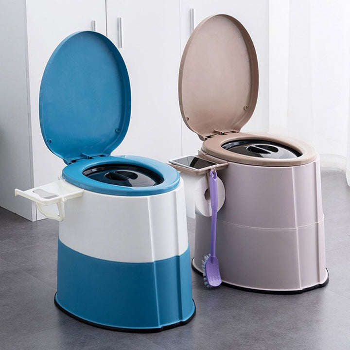BowLift | Modern Flush Toilet Plastic Round Floor Mounted Toilet Bowl for Bathroom