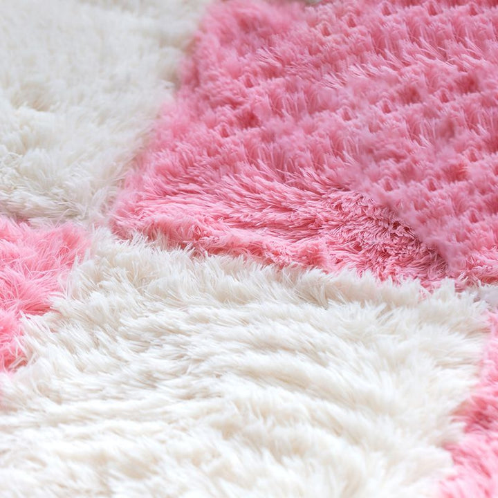 BowLift | Bedroom Carpet Tiles Solid Square Shag Stain Resistant Carpet Tiles