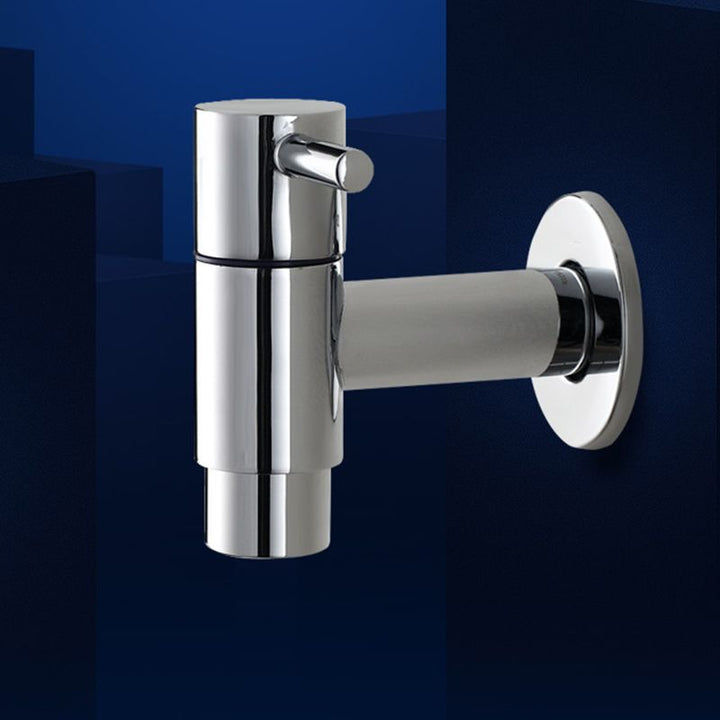 BowLift | Contemporary Wall-Mounted Bathroom Faucet Single Hole Low Arc Solid Brass Circular Faucet
