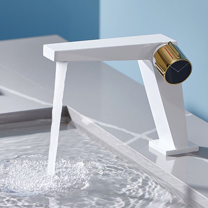 BowLift | Modern Bathroom Sink Faucet Brass Knob Handle Low Arc Basin Faucet