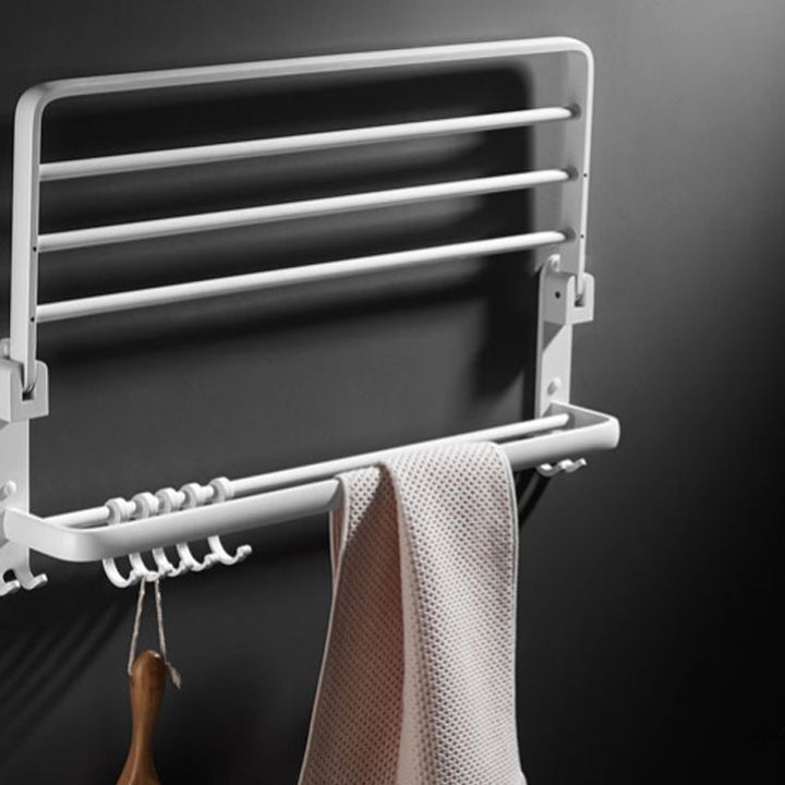 BowLift | Aluminium Bathroom Accessories Set Modern White Bathroom Accessories Set