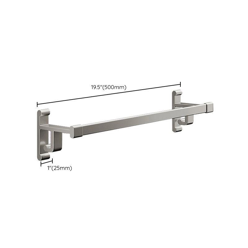 BowLift | Gray Bathroom Accessory Set Contemporary Style Aluminum Towel Bar
