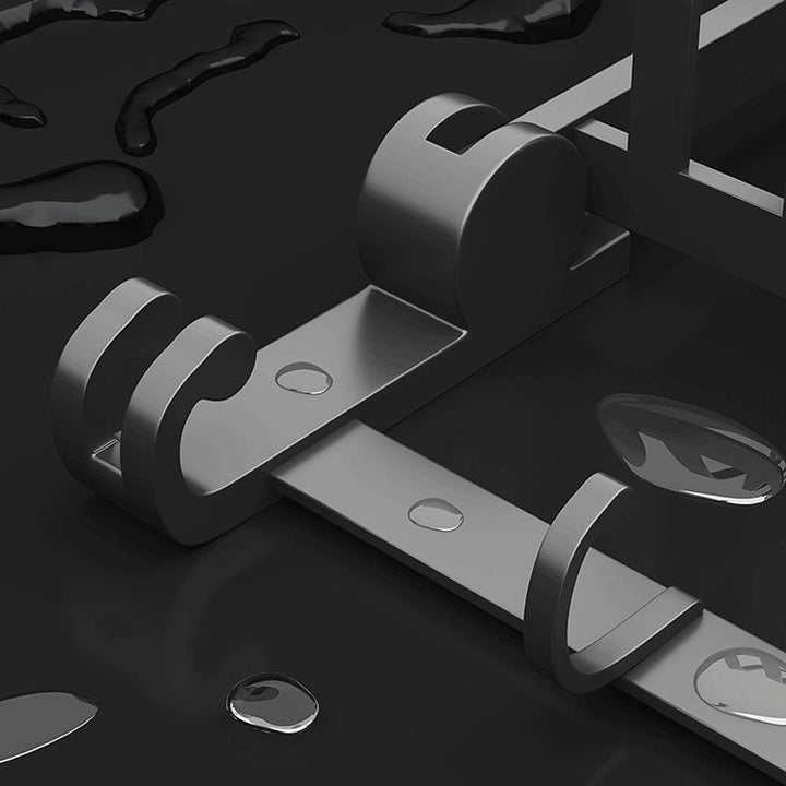 BowLift | Modern gray aluminum bathroom accessory set