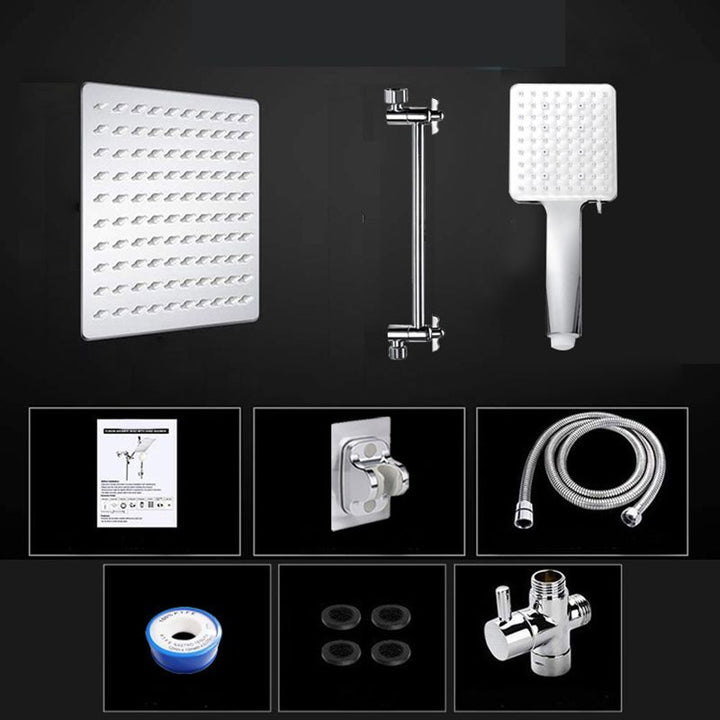 BowLift | Contemporary Shower Combination Dual Shower Head Ceiling Mounted Metal Square Shower Head