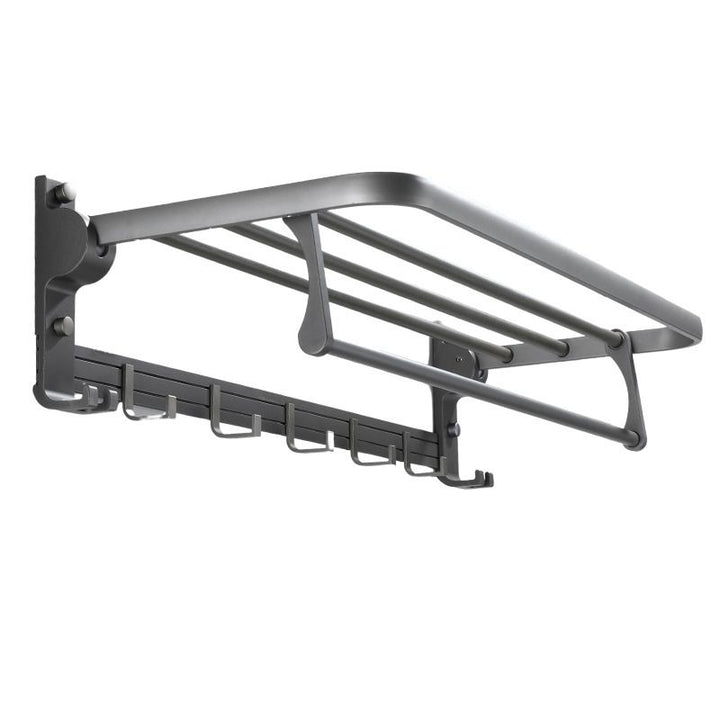 BowLift | Contemporary Gray Bathroom Hardware Set Bathroom Shelf/Towel Bar Including Bathroom Set