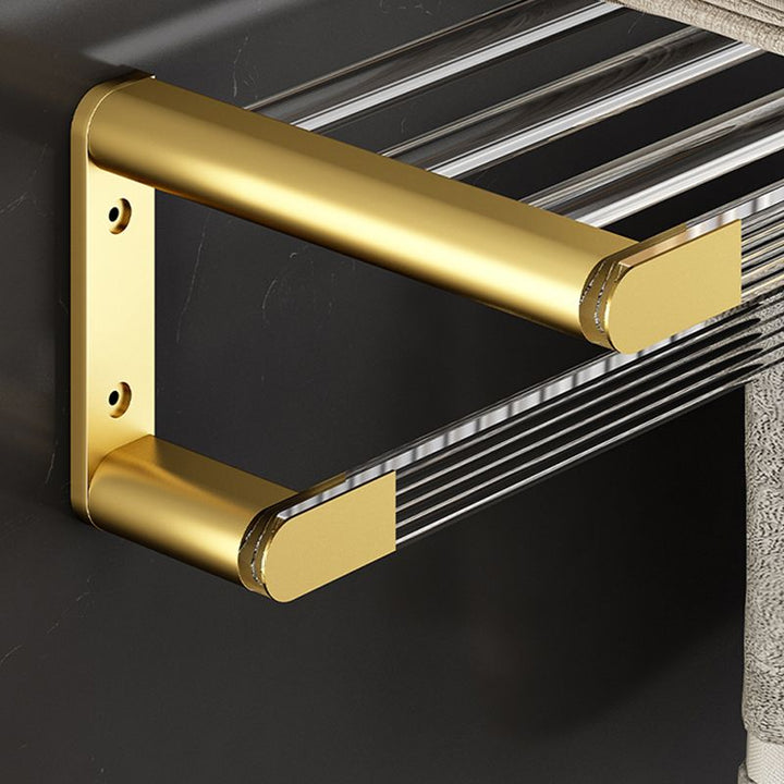 BowLift | 6-piece bathroom accessory set made of gold-colored metal bathroom hardware set