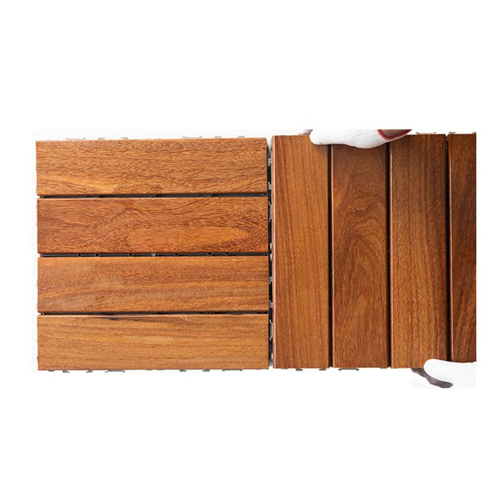 BowLift | 4-Slat Wood Deck/Patio Floor Tiles Interlocking Installation Floor Tiles