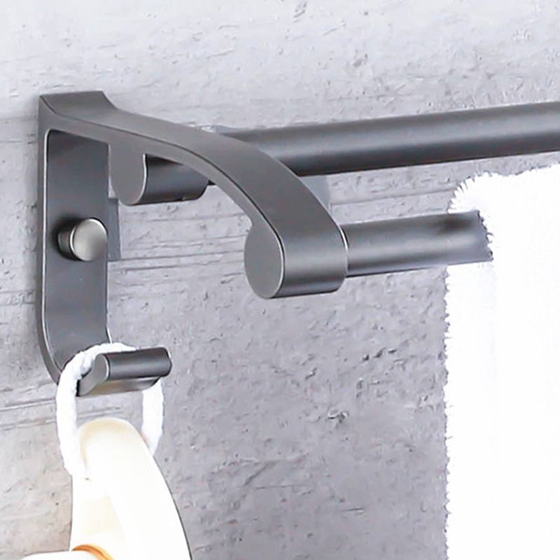 BowLift | Matt gray bathroom accessory set bathroom shelf/towel holder & paper holder included