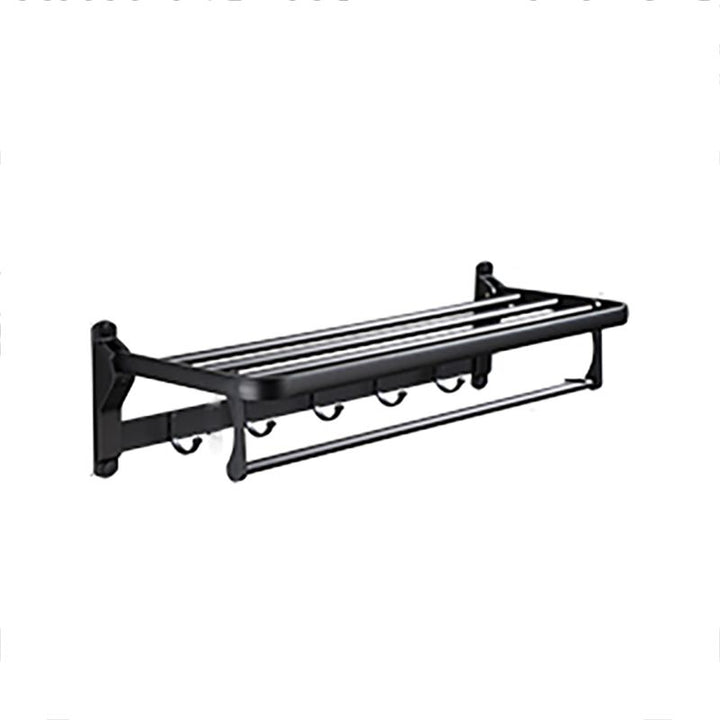 BowLift | Contemporary Bathroom Accessory Set Black Surface Bathrobe Hook/Towel Ring Bar