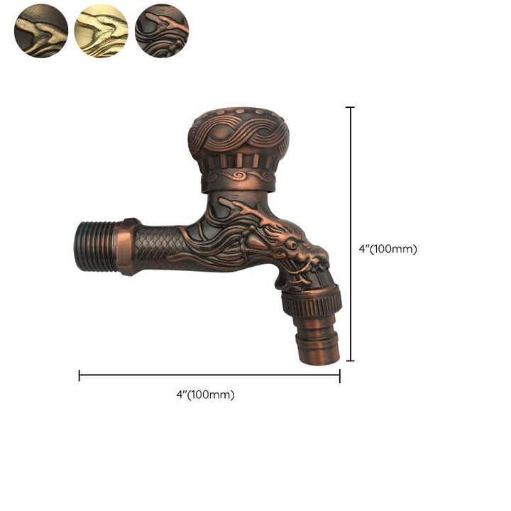 BowLift | Vintage Classic Basin Mixer Zinc Single Lever Dragon Engraving Wall Mounted Tap
