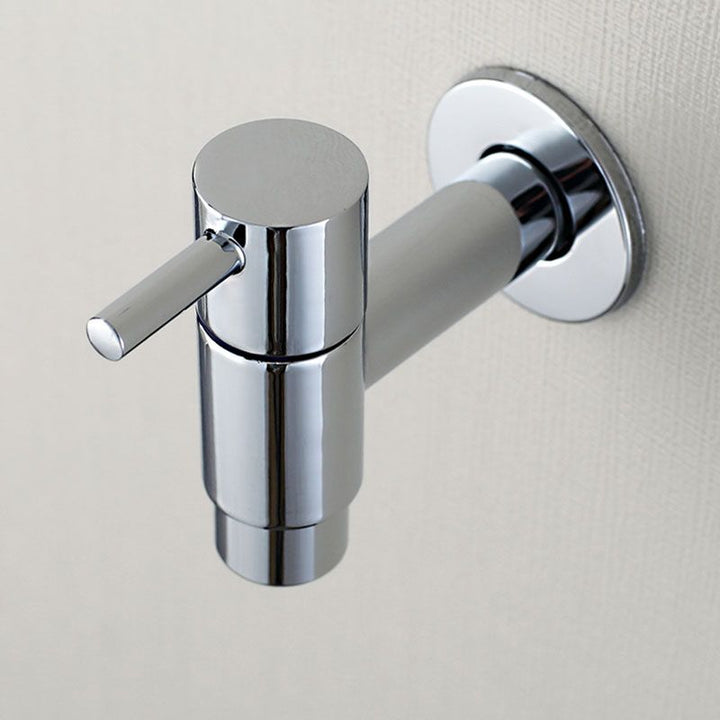 BowLift | Contemporary Wall-Mounted Bathroom Faucet Single Hole Low Arc Solid Brass Circular Faucet