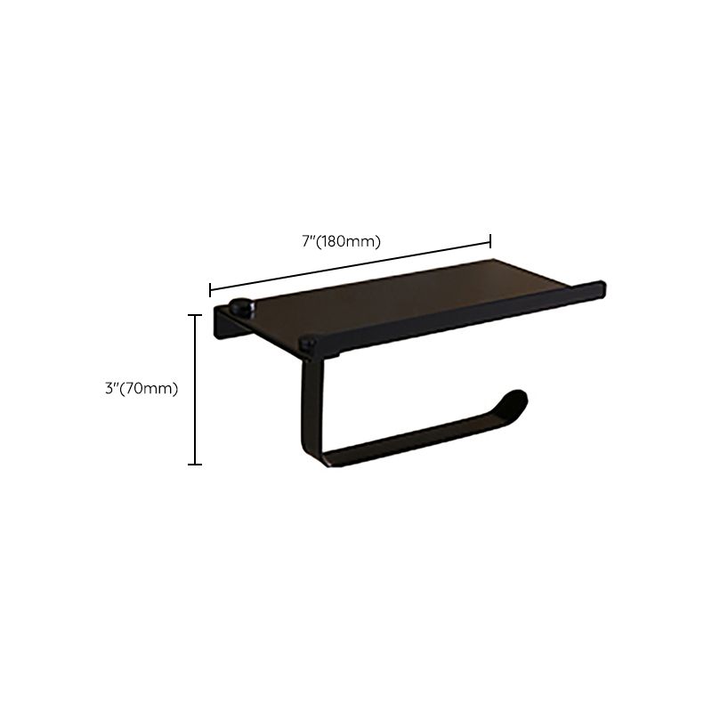 BowLift | Contemporary Bathroom Accessory Set Black Surface Bathrobe Hook/Towel Ring Bar