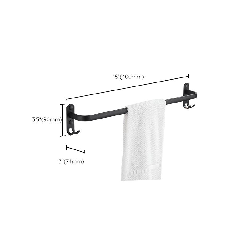 BowLift | Modern black aluminum bathroom accessory set towel bar bathroom fittings