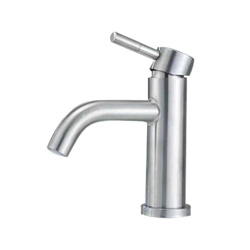 BowLift | Stainless Steel Bathroom Faucet Chrome Lever Handle Sink Faucet with 1 Hole