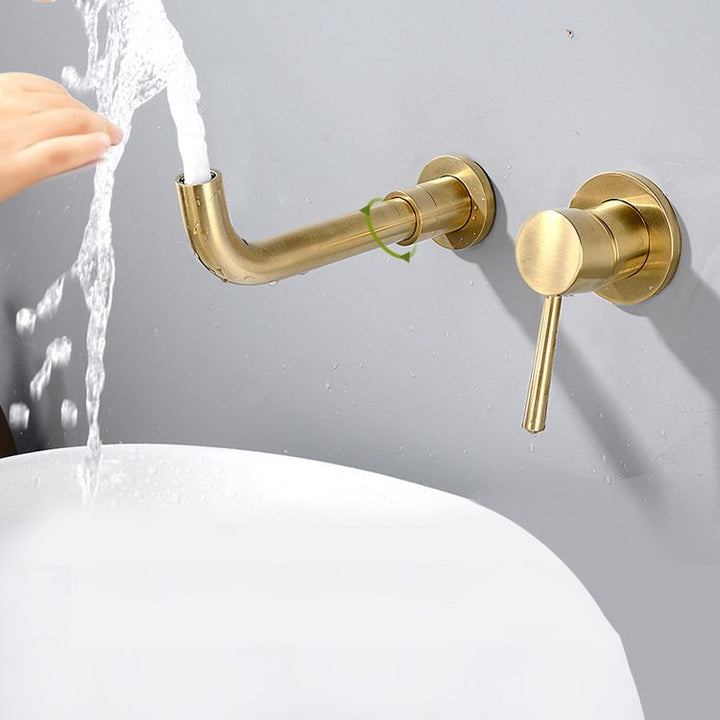 BowLift | Contemporary Wall-Mounted Single-Hand Kitchen Faucet Low Arc Water Filler