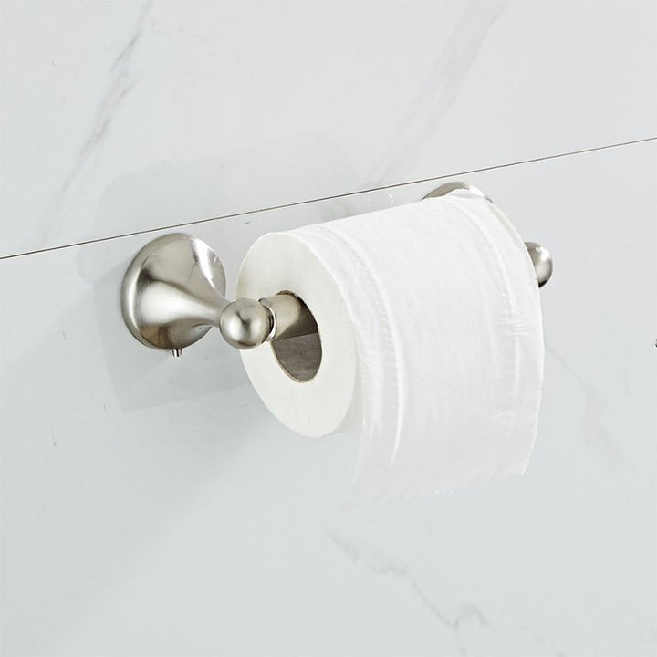 BowLift | Metal Bathroom Set Traditional Style Nickel Bathroom Accessories Set