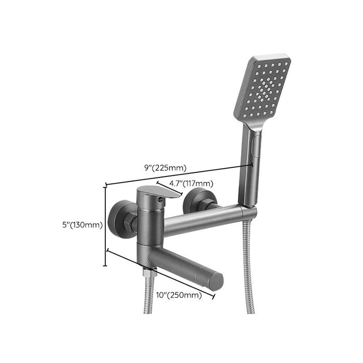 BowLift | Wall-mounted metal bathtub faucet low arch single lever bathtub faucet trim