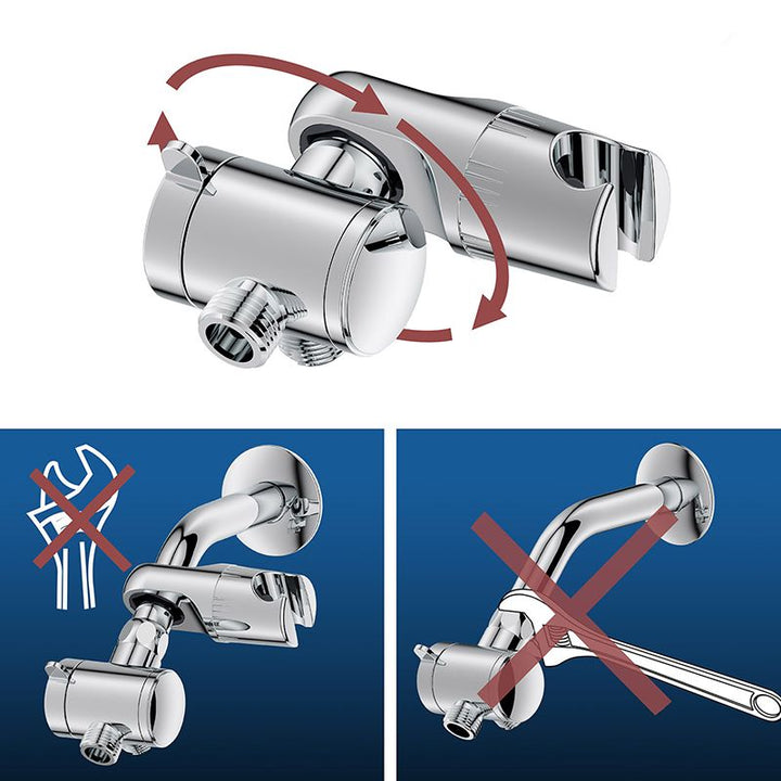 BowLift | Contemporary Shower Combination Adjustable Shower Head Chrome Ceiling Mounted Round Shower Head