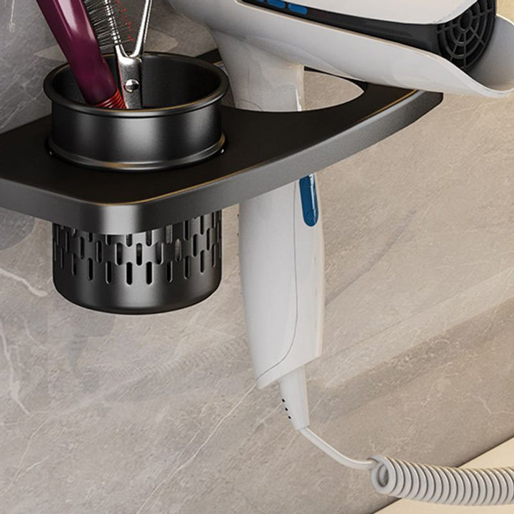 BowLift | Matt Black 2-piece modern bathroom accessories as a single item or as a set with bath shelf