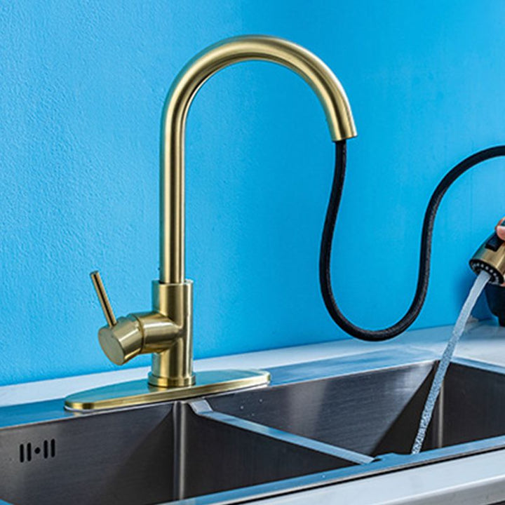 BowLift | Modern Style Extendable Sink Faucet Single Handle Stainless Steel Sink Faucet