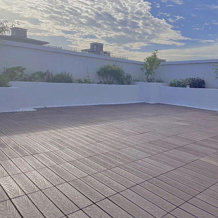 BowLift | Striped Pattern Patio Tiles Laying Pattern Square Deck Board Outdoor Patio