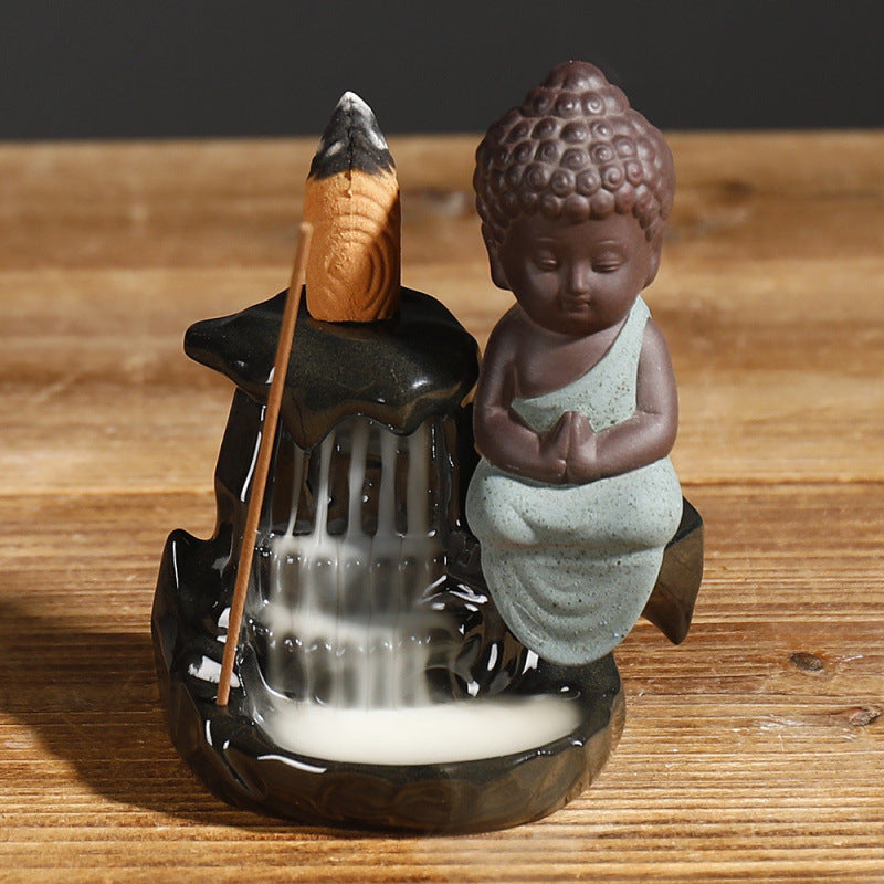 Buddha-Themed Waterfall Incense Holder