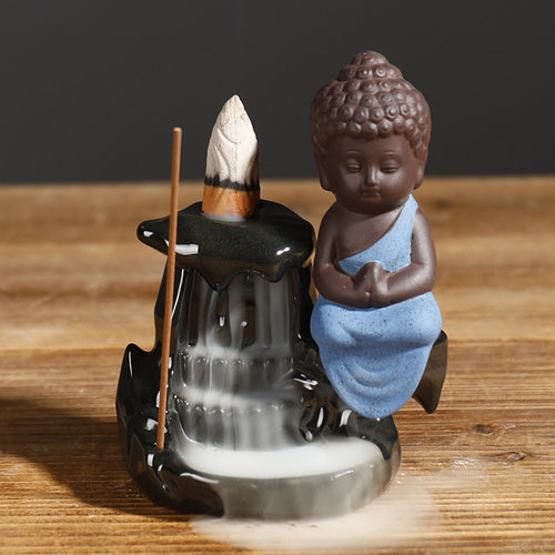 Buddha-Themed Waterfall Incense Holder