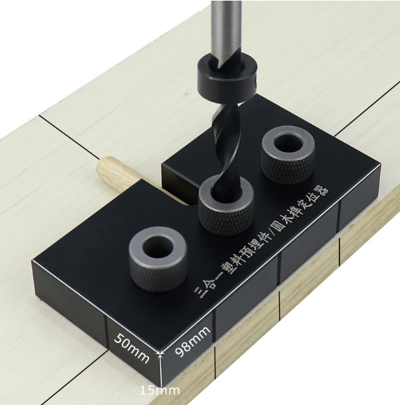 BowLift | 3 in 1 adjustable woodworking drill locator punch tools